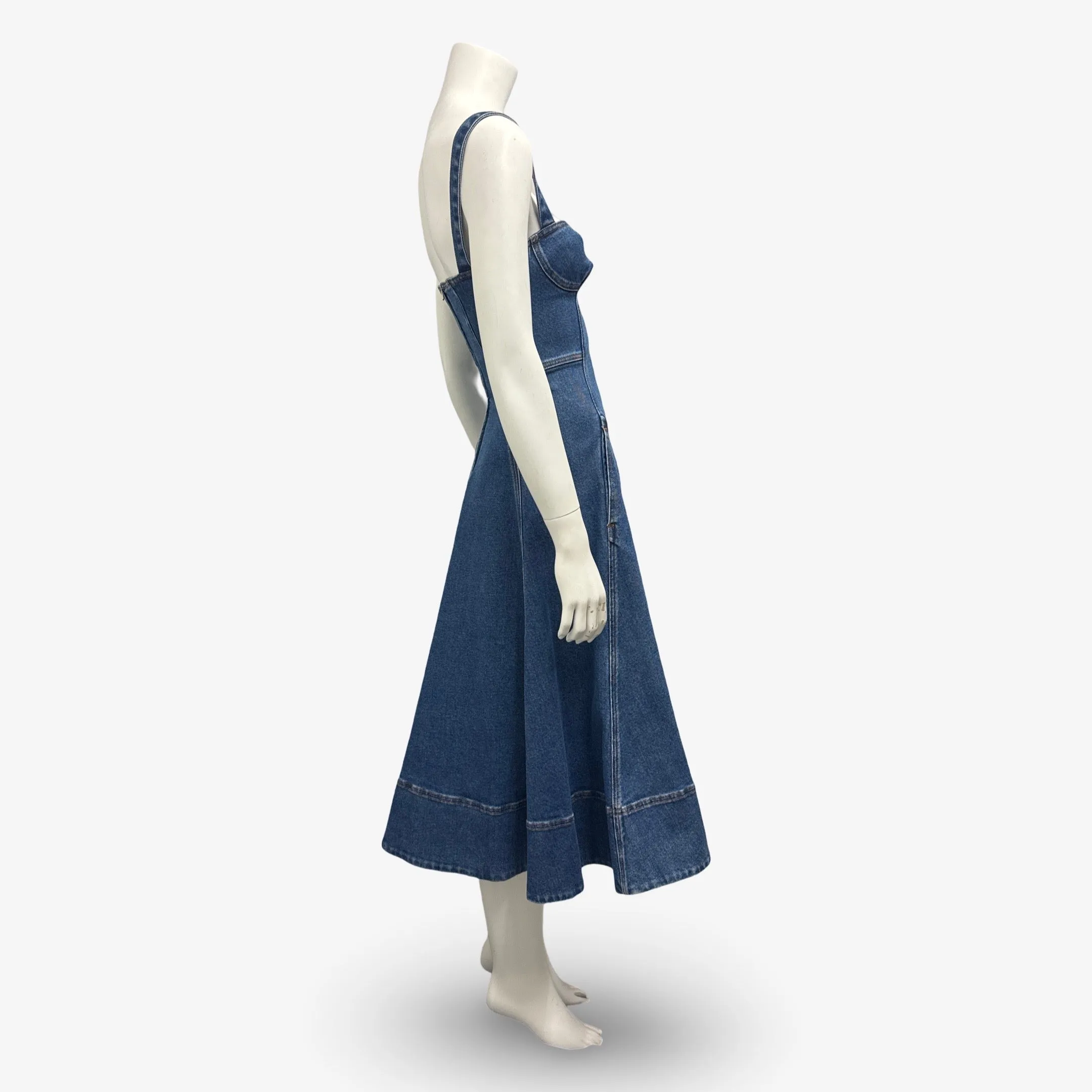 Oscar De La Renta Blue Denim Dress