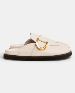 Paris Leather Mule - Vanilla