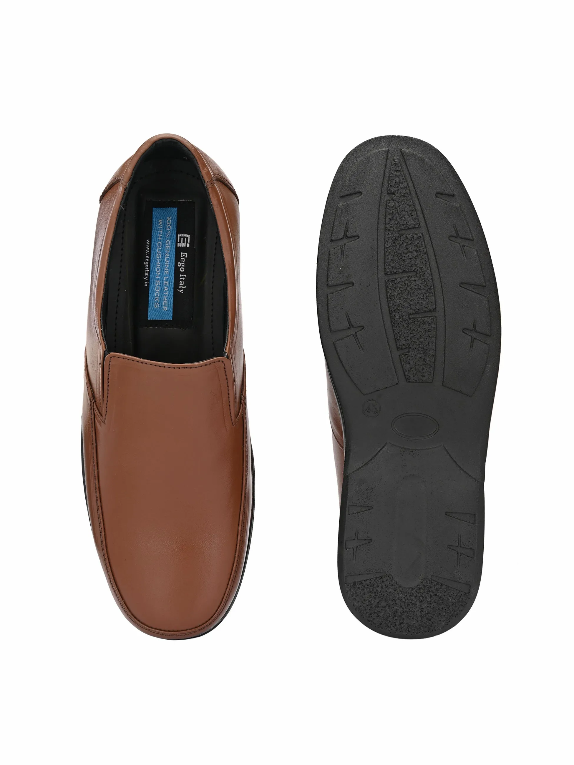 Plus Size Genuine Leather Wide Fit Slip On Formal Shoes GT-5