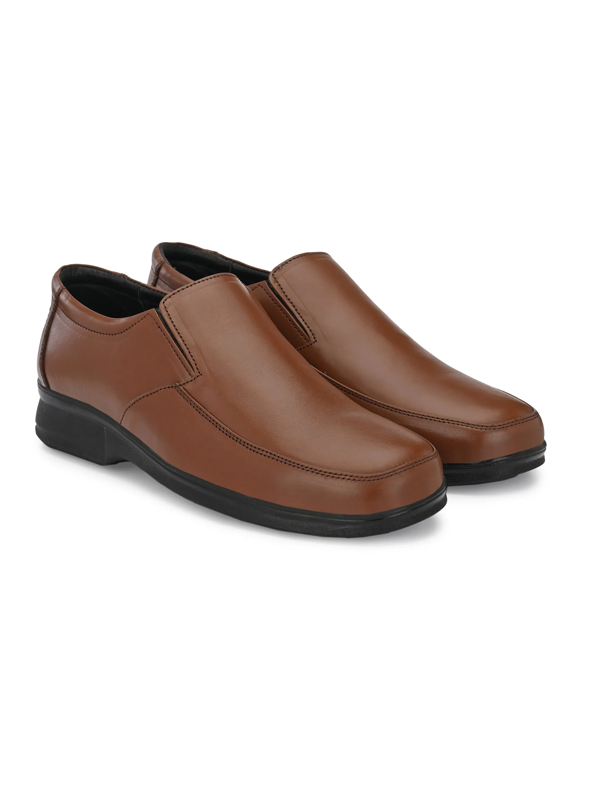 Plus Size Genuine Leather Wide Fit Slip On Formal Shoes GT-5
