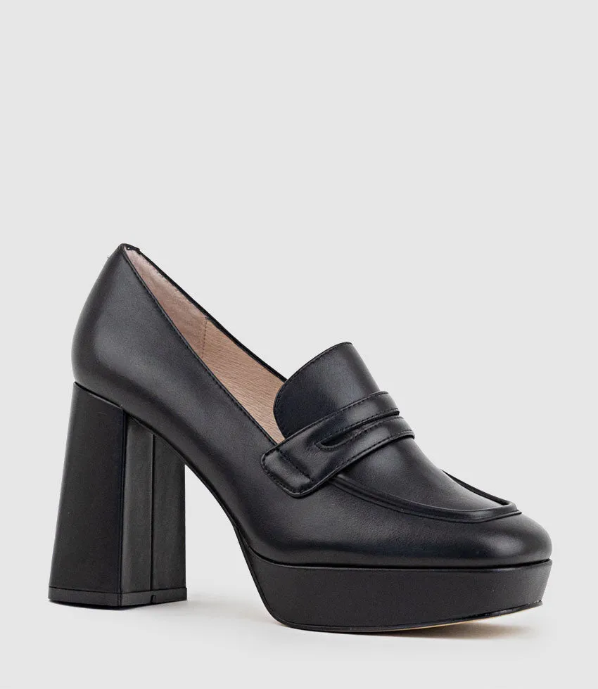 RIVER95 Platform Loafer in Black