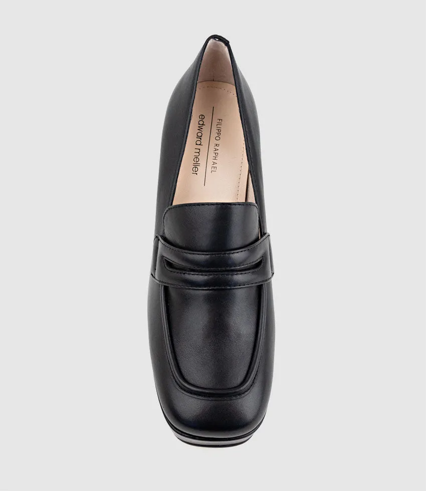 RIVER95 Platform Loafer in Black