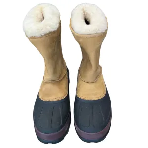 SIZE 12 Ugg CHESTNUT BOOTS With Faux Fur Lining