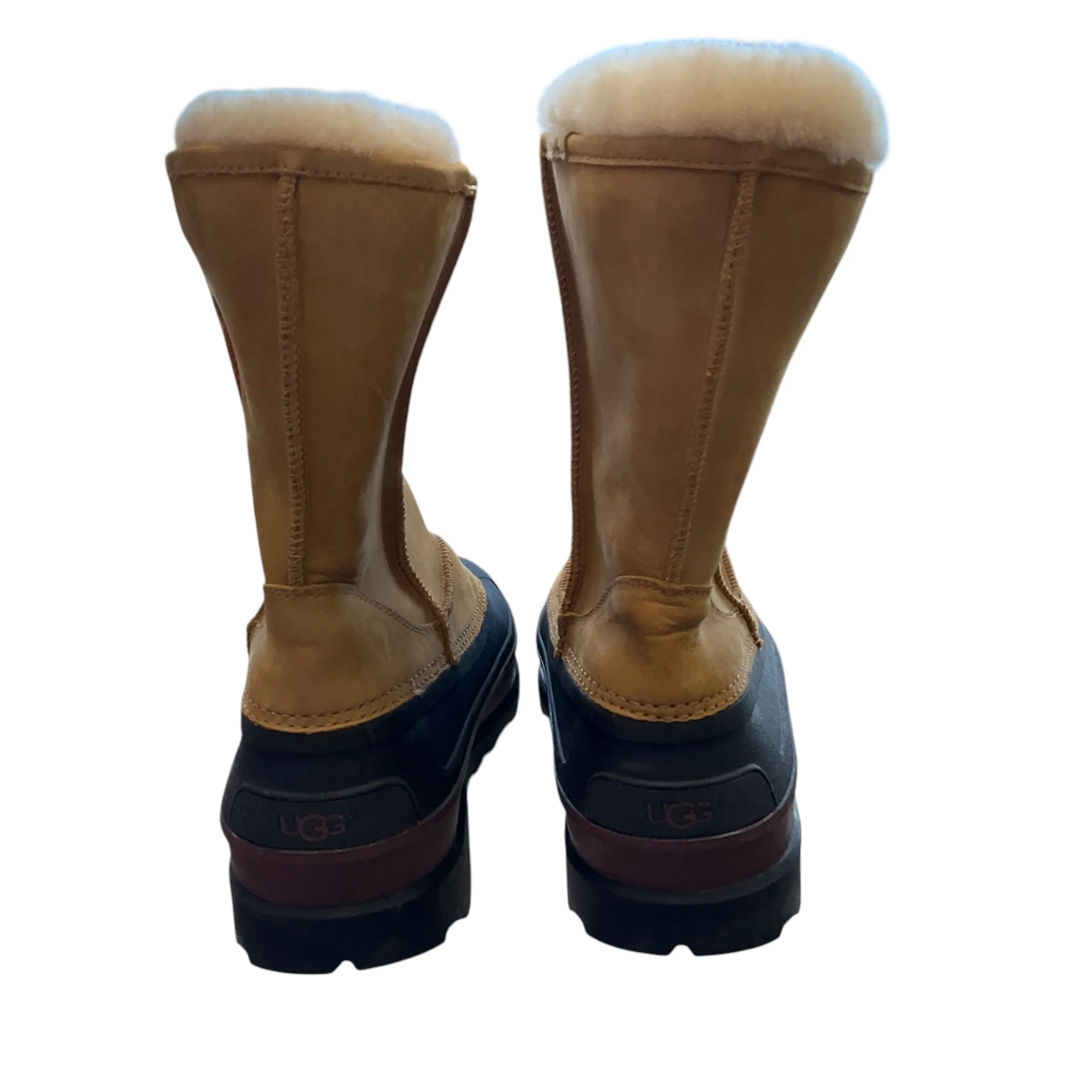SIZE 12 Ugg CHESTNUT BOOTS With Faux Fur Lining
