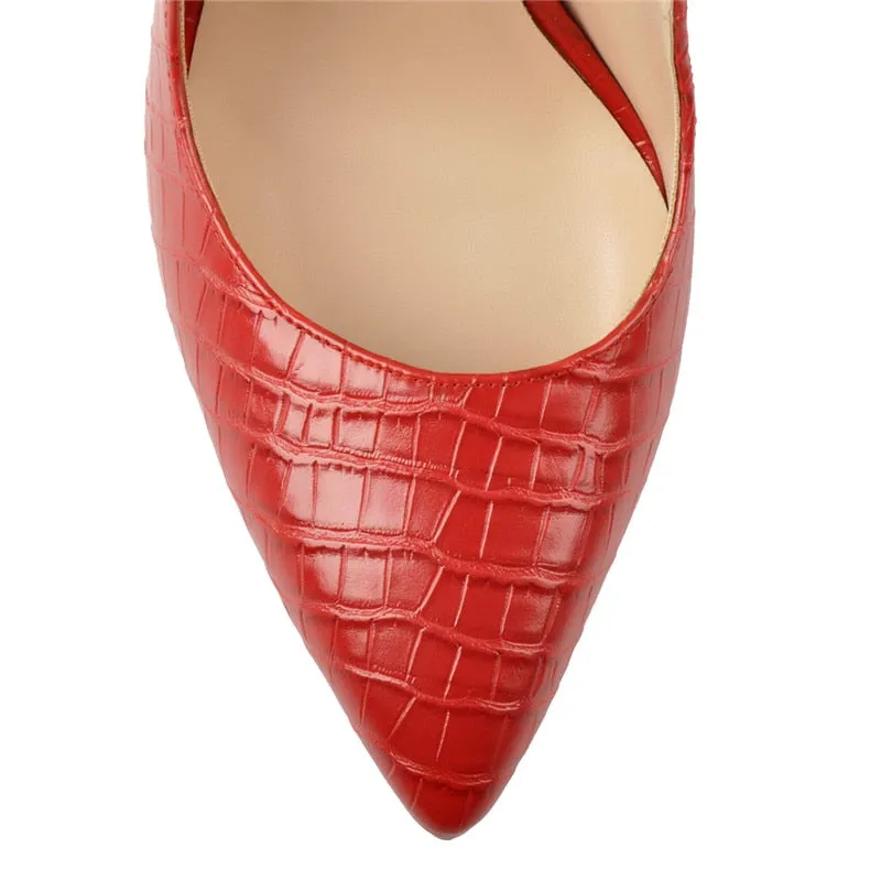 Sling Back Pumps Pointed Toe Ankle Strap Shoes