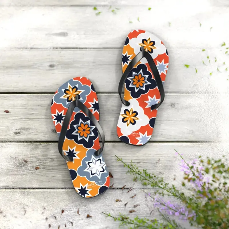 Vibrant Geometric Flip Flops for Summer Fun