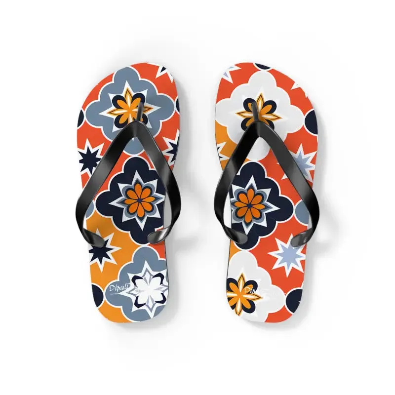 Vibrant Geometric Flip Flops for Summer Fun