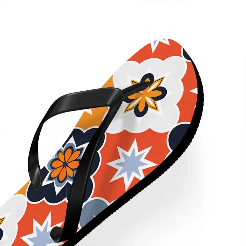 Vibrant Geometric Flip Flops for Summer Fun