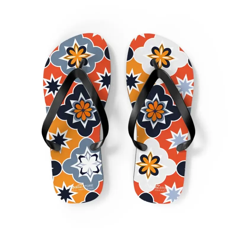 Vibrant Geometric Flip Flops for Summer Fun