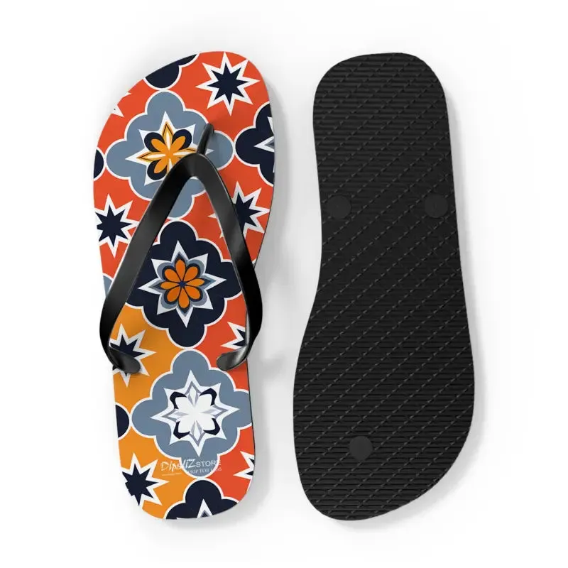 Vibrant Geometric Flip Flops for Summer Fun