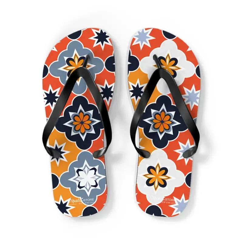 Vibrant Geometric Flip Flops for Summer Fun