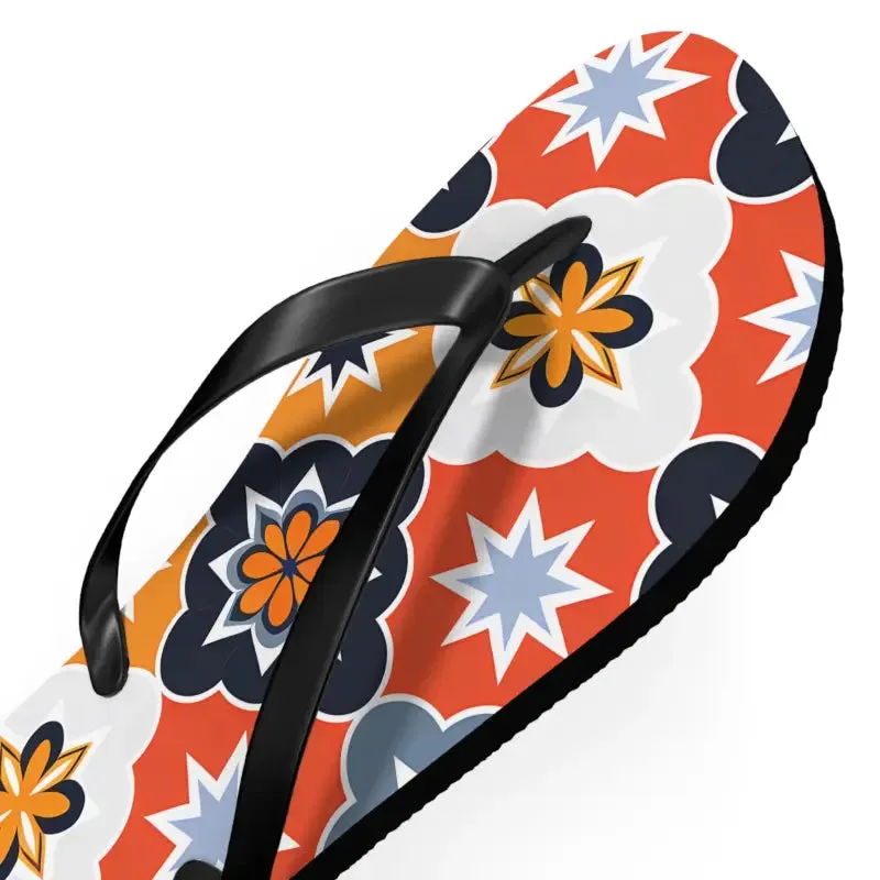 Vibrant Geometric Flip Flops for Summer Fun