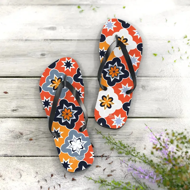 Vibrant Geometric Flip Flops for Summer Fun
