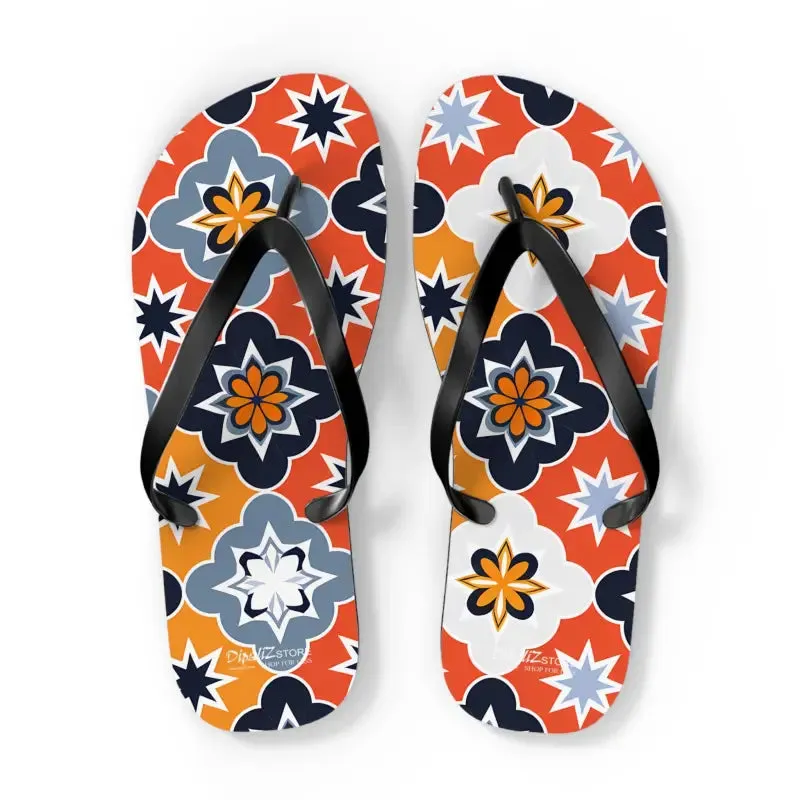 Vibrant Geometric Flip Flops for Summer Fun
