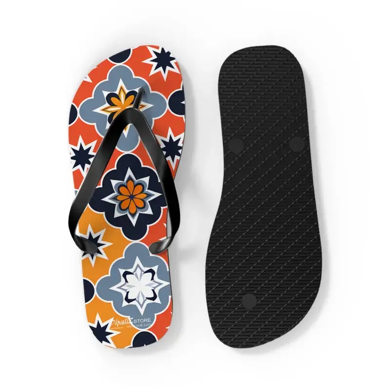 Vibrant Geometric Flip Flops for Summer Fun