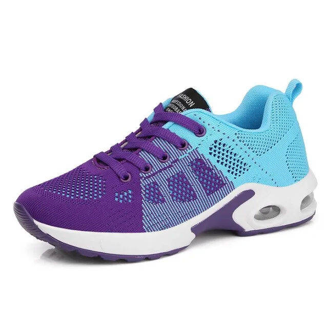 Women Air Cushion Sneakers Breathable Running Shoes Men Women Outdoor Fitness Sports Shoes Female Lace-up Casual Shoes