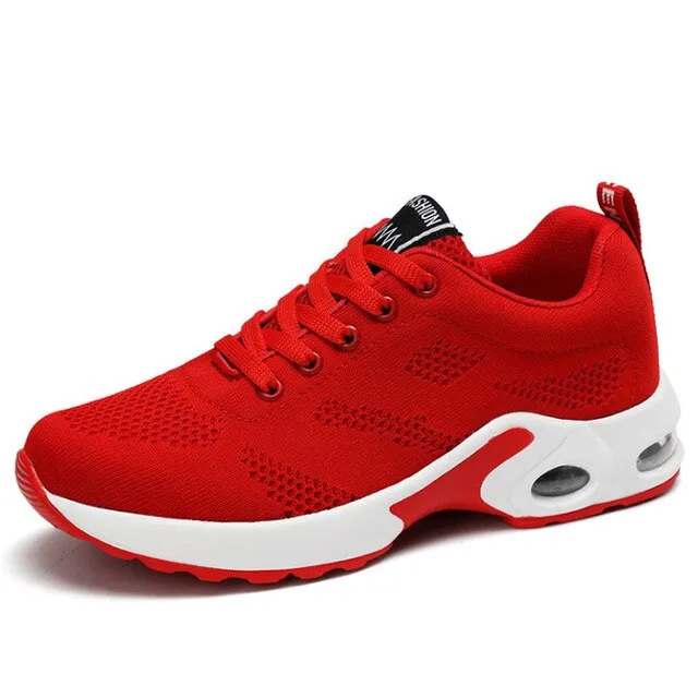 Women Air Cushion Sneakers Breathable Running Shoes Men Women Outdoor Fitness Sports Shoes Female Lace-up Casual Shoes
