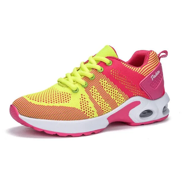 Women Air Cushion Sneakers Breathable Running Shoes Men Women Outdoor Fitness Sports Shoes Female Lace-up Casual Shoes