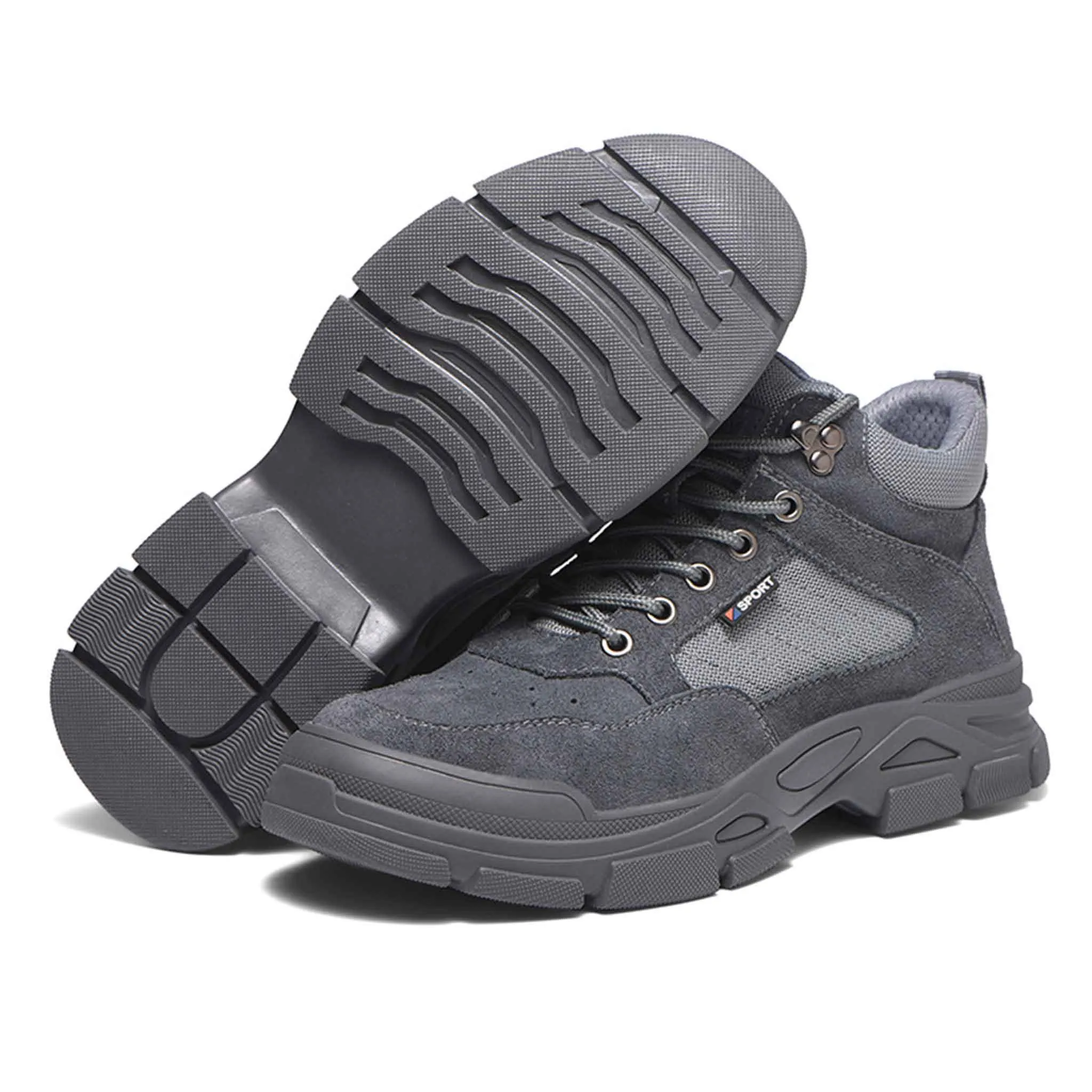 Women's Suede Steel Toe Safety Boots - Durable Rubber Sole | B295