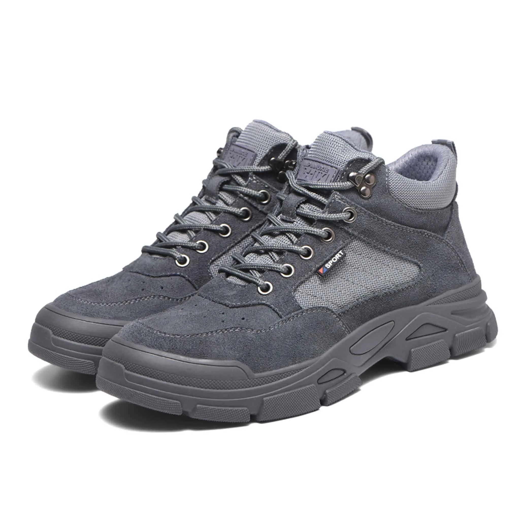 Women's Suede Steel Toe Safety Boots - Durable Rubber Sole | B295