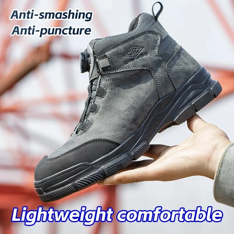 Work Boots Men Steel Toe Shoes Safety Boots Puncture