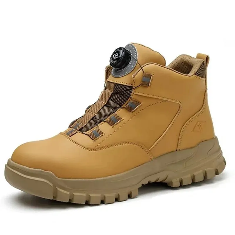 Work Boots Men Steel Toe Shoes Safety Boots Puncture