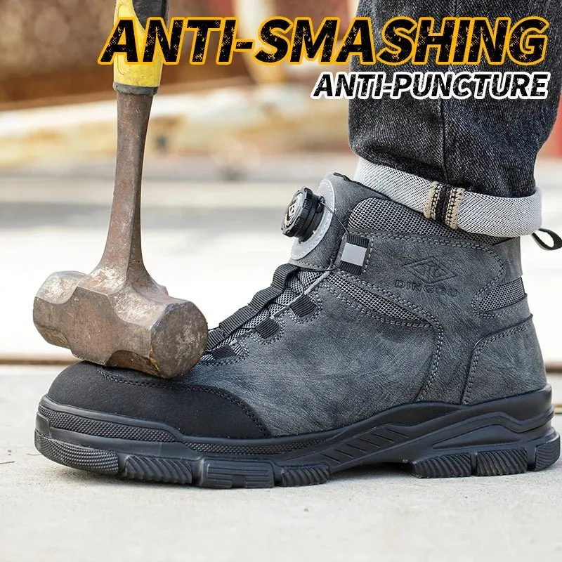 Work Boots Men Steel Toe Shoes Safety Boots Puncture