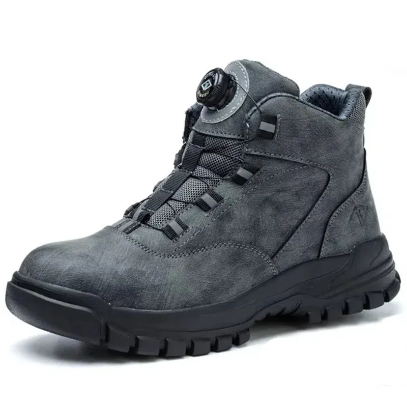 Work Boots Men Steel Toe Shoes Safety Boots Puncture